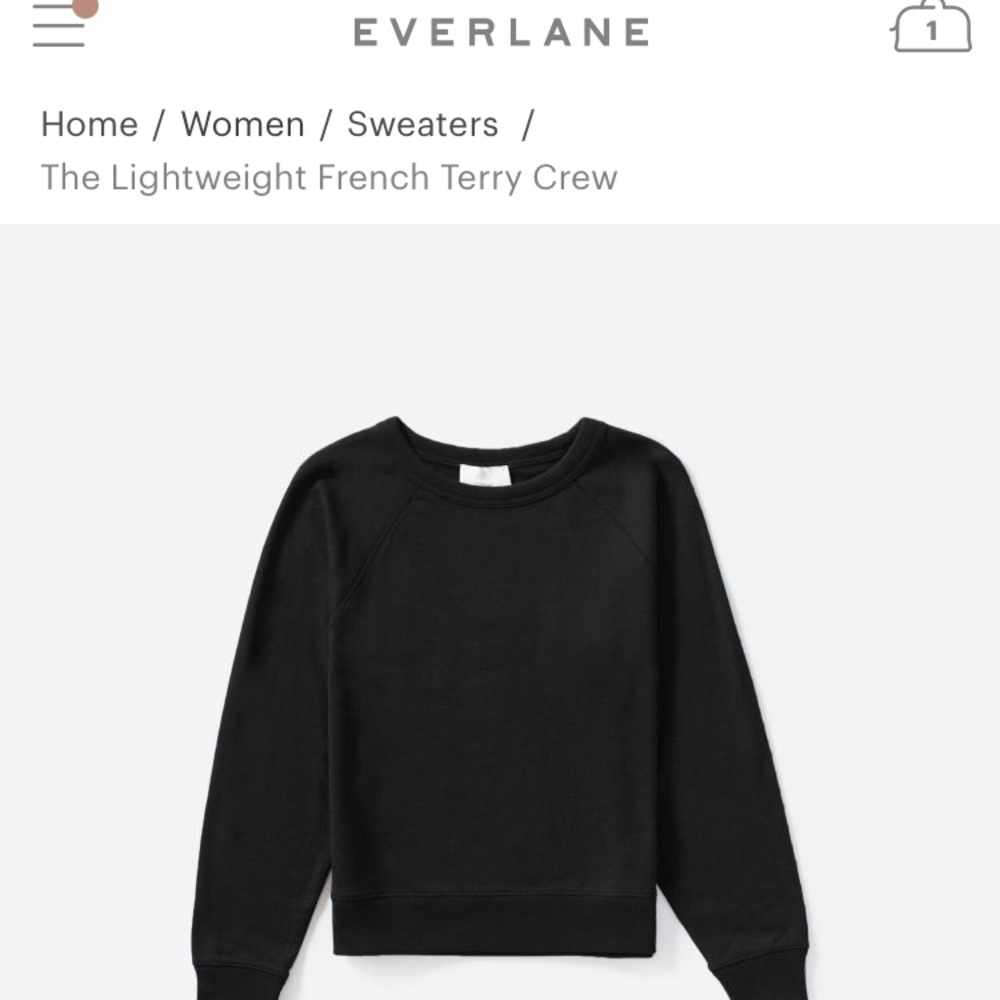 Everlane lightweight French terry crew